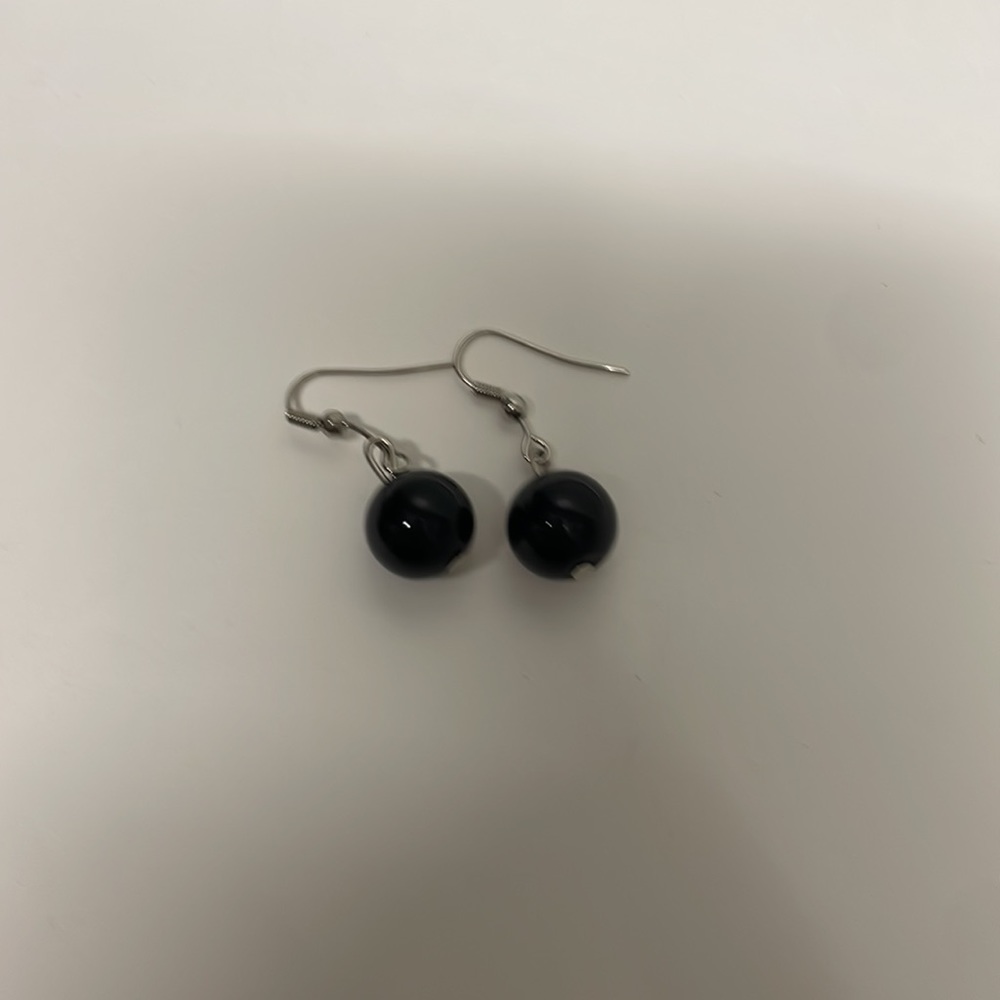 Black dangle earrings